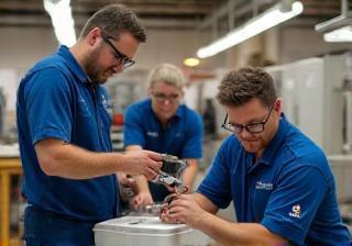 Équipe Répar'Confort dans l’atelier